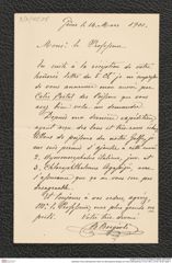 Nachlass Franz Steindachner, Brief von Brancaleone Borgioli an Franz Steindachner (14.03.1901), Inv.Nr. 45.05, Seite 1